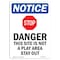 Signmission OSHA Notice Sign, 10" Height, Rigid Plastic, Danger This Site Is Sign With Symbol, Portrait OS-NS-P-710-V-10924 - alternate 1